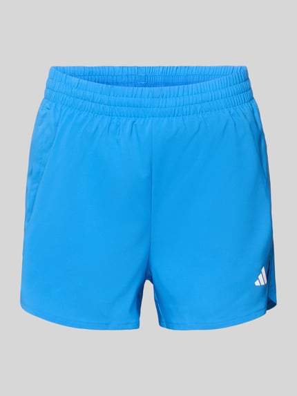 Produktfoto, Regular Fit Sport-Shorts mit elastischem Bund von adidas Sportswear, niebieski, jednolity, logo, krój regular fit, kieszeń w szwie