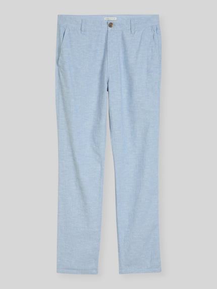 Tom Tailor Chinosy o kroju regular fit z mieszanki lnu i bawełny Jasnoniebieski 2