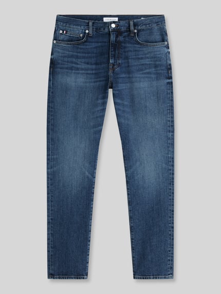 Tommy Hilfiger straight fit jeans van katoenmix Bleu - 2