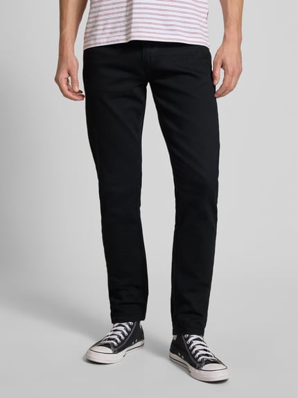Levi's® Jeansy o kroju slim fit z mieszanki bawełny z naszywką z logo model ‘515’ Czarny 4