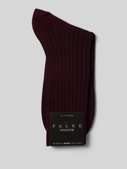 FALKE Socken aus reiner Baumwolle Modell 'Shadow' Dunkelrot 3