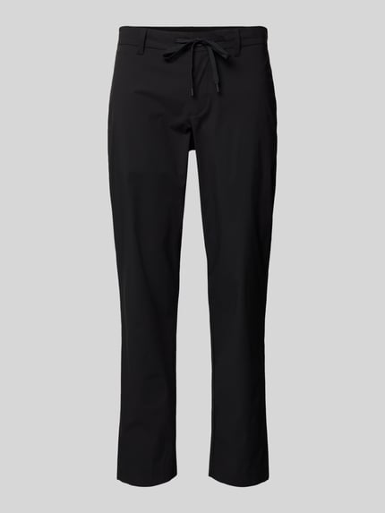 Selected Regular Tapered Fit Chino mit Tunnelzug Modell 'LERO' Black 2
