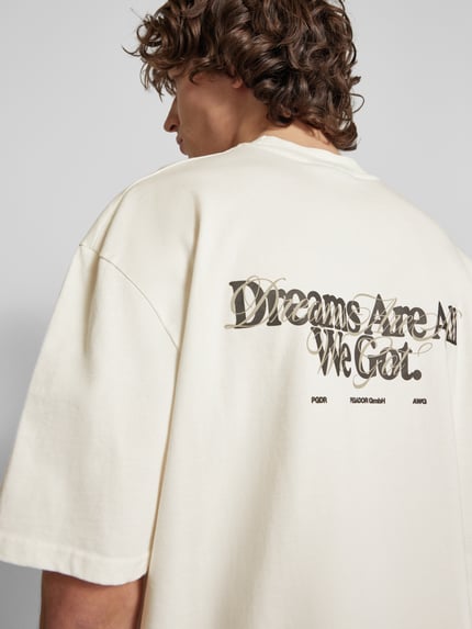 PEGADOR Oversized T-Shirt mit Label-Print Modell 'BUCKLIN' Offwhite 3