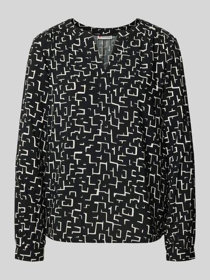Street One Blouseshirt met V-hals Zwart - 2