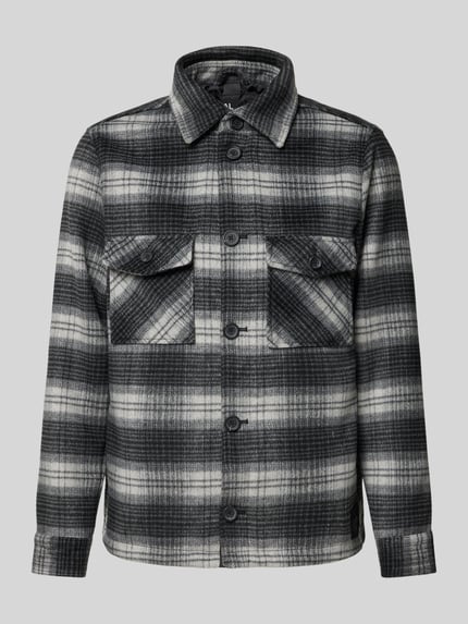MCNEAL Regular fit overhemdjack met wol Middengrijs - 2