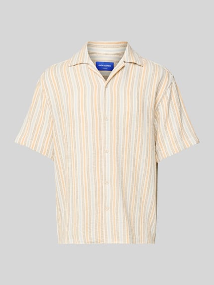 JACK & JONES Regular fit vrijetijdsoverhemd met resortkraag, model 'COBA' Abrikoos - 2