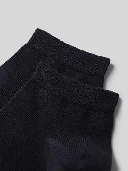 Produktfoto, Sokken met geribde boord in set van 2 van Falke, dames sokken van katoenmix met stretch, nauwsluitend model, zwart, fijne textuur