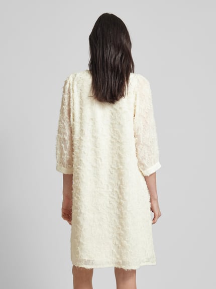 Kaffe Knielanges Kleid mit V-Ausschnitt Ecru 5