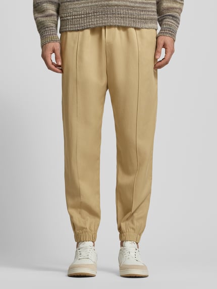 Antony Morato Loose Fit Stoffhose aus Lyocell-Leinen-Mix Beige 4