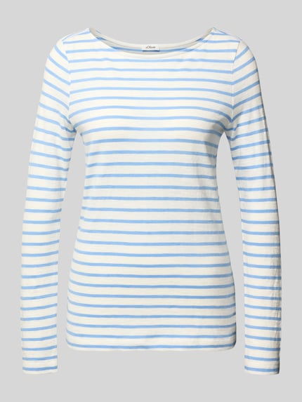 s.Oliver RED LABEL Regular Fit Langarmshirt aus reiner Baumwolle Ocean 2