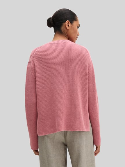 Marc O'Polo Loose Fit Pullover aus reiner Baumwolle Pink 5