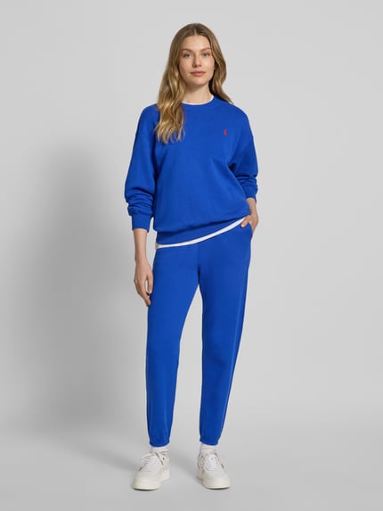 Polo Ralph Lauren Sweatshirt met ronde hals en labelstitching Koningsblauw - 1