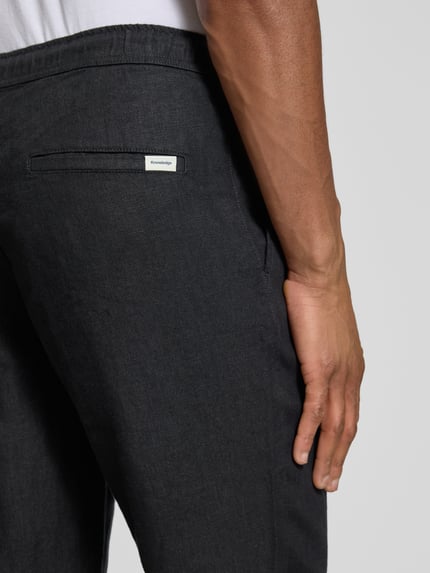KnowledgeCotton Apparel Loose Fit Hose mit Tunnelzug Black 3