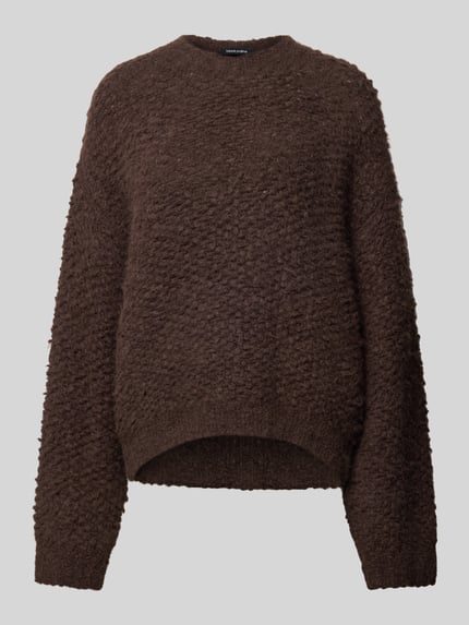 black palms Pullover mit strukturierter Strickoptik Modell 'CORSETTA' Mittelbraun 2
