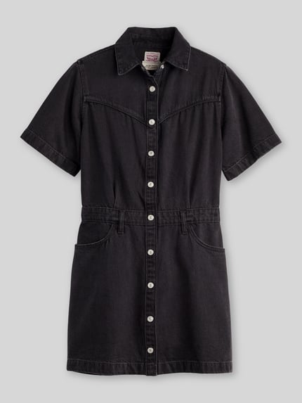 Levi's® Denimjurk met knoopsluiting van puur katoen Zwart - 2