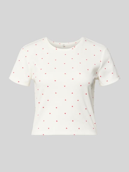 ONLY T-shirt o kroju regular fit z mieszanki bawełny model 'FENJA' Biały 2