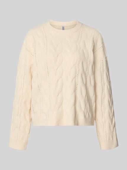 Relaxed Fit Pullover mit Rundhalsausschnitt Modell 'KATHY' Shop The Look MANNEQUINE