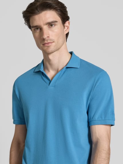 MC2 Saint Barth Regular Fit Poloshirt mit V-Ausschnitt Modell 'CHARLES' Blau 3