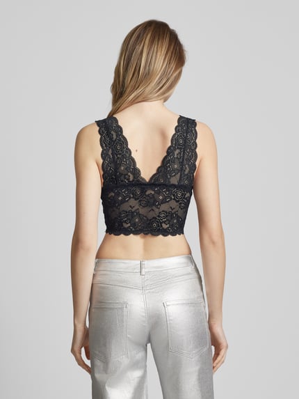 ONLY Bralette mit Spitzenbesatz Modell 'CHLOE' Black 5