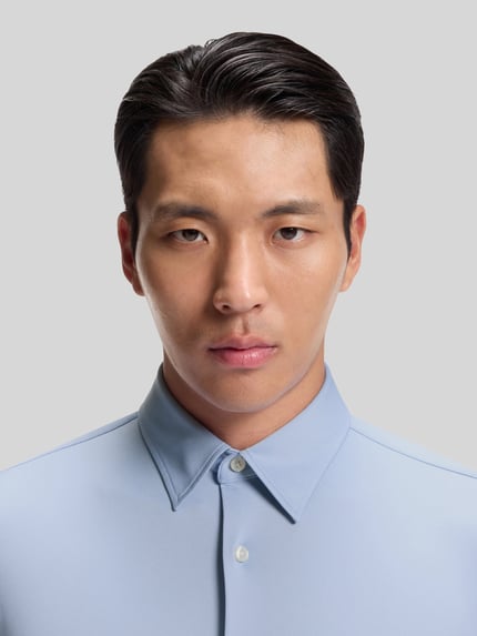 BOSS Slim Fit Businesshemd mit Kentkragen Hellblau 3