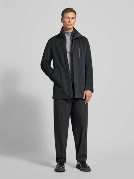 bugatti Regular Fit Jacke aus Woll-Mix Graphit 1