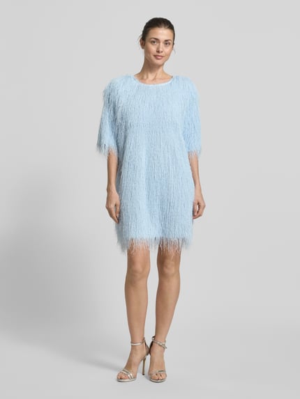 Cph Muse Minijurk met franjes model 'FALLON' Lichtblauw - 1