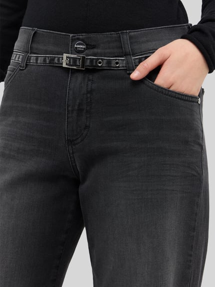 ANGELS Wide leg jeans van katoenmix in 5-pocketmodel Lichtgrijs - 3