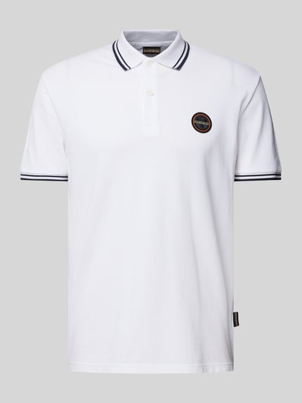 Napapijri Regular fit poloshirt met labelbadge, model 'MACAS' Wit - 2