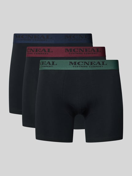 MCNEAL Obcisłe bokserki z elastycznym paskiem w zestaw 3 szt. Czarny 1