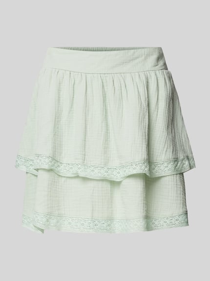 VERO MODA Minirock im Stufen-Look Modell 'NATALI' Schilf 2