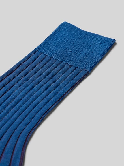 FALKE Socken aus reiner Baumwolle Modell 'Shadow' Blau 2
