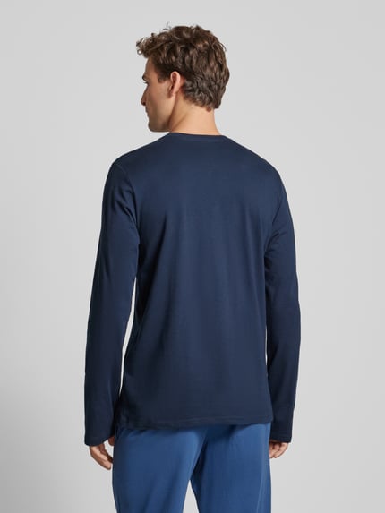 SCHIESSER Longsleeve mit kurzer Knopfleiste Dunkelblau 5