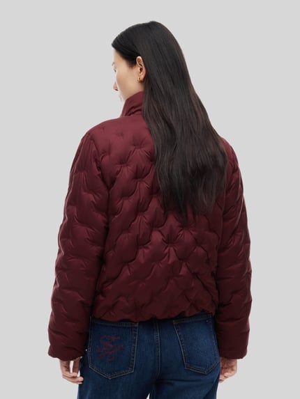 Tommy Hilfiger Regular Fit Daunenjacke mit Logo-Stitching Dunkelrot 5