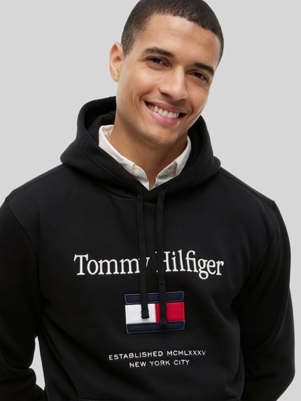 Tommy Hilfiger Regular Fit Hoodie aus Baumwoll-Mix Black 3