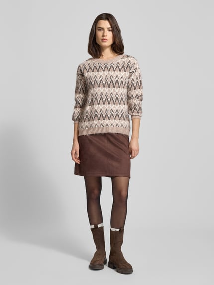 VILA Regular Fit Strickpullover mit Woll-Anteil Modell 'MARGI' Rose 1