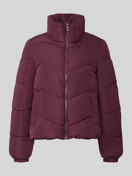 VERO MODA Kurtka pikowana o kroju regular fit ze stójką model ‘LIGARIO’ Bordowy 2