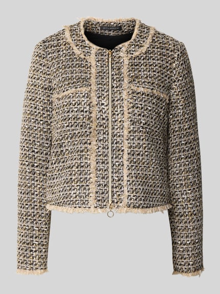 Betty Barclay Regular fit blazer in rotanlook, model 'NOI' Zwart - 2