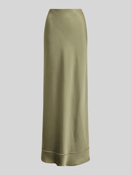 Lauren Ralph Lauren Vloeiende maxirok met elastische band Kaki - 2