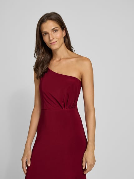 TROYDEN COLLECTION Abendkleid mit One-Shoulder-Träger Bordeaux 3