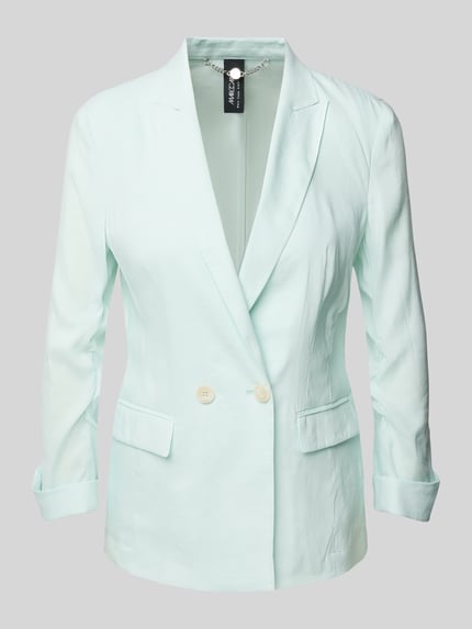 Marc Cain Linnen blazer met reverskraag Mintgroen - 2