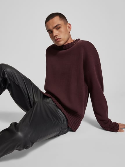 Marni Pullover met gaatjesmotief Bordeaux - 3