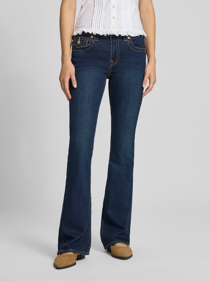 TRUE RELIGION Bootcut Jeans aus Baumwoll-Mix Modell 'BECCA' Dunkelblau 4