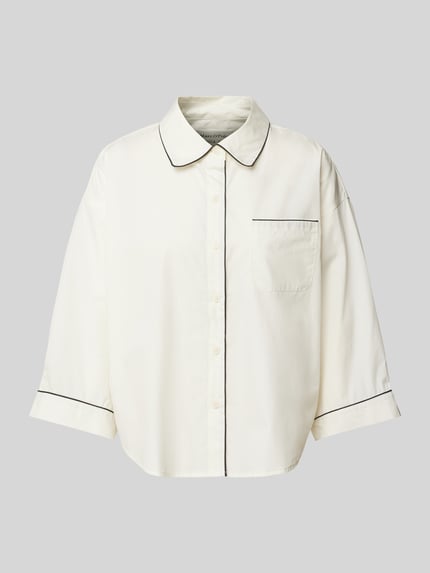 Marc O'Polo Oversized loungeshirt van zuiver katoen met contrasterende details Offwhite - 1
