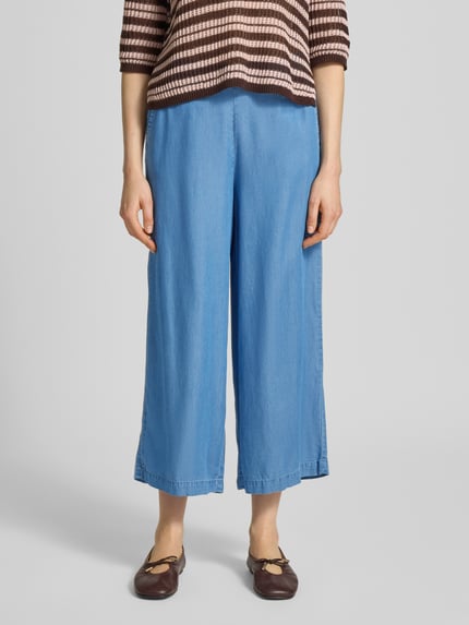 VERO MODA Loose fit culotte van puur lyocell model 'BREE' Koningsblauw gemêleerd - 4