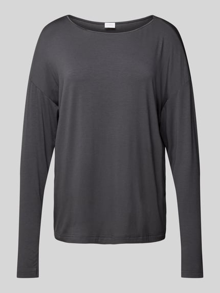 Mey Oversized shirt met lange mouwen en ronde hals Antraciet - 2