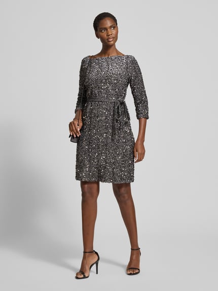 VILA Minikleid mit Paillettenbesatz Modell 'FAITH' Silber 1