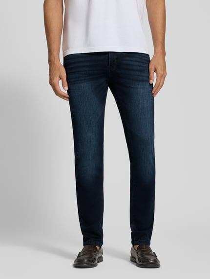 Pierre Cardin Slim Fit Jeans aus elastischem Baumwoll-Mix mit Viskose-Anteil Dunkelblau 4