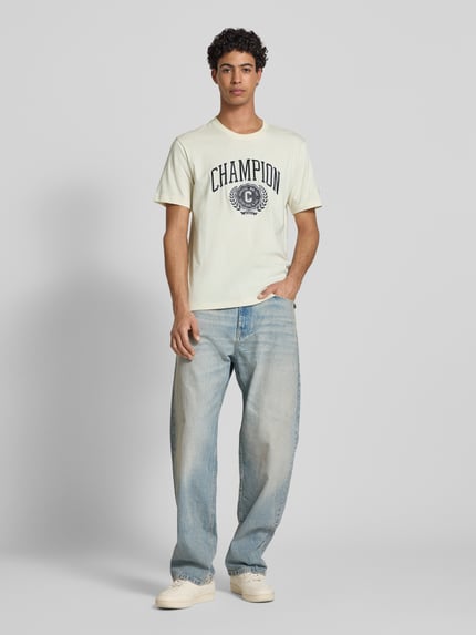 Champion T-Shirt mit Label-Print Offwhite 1