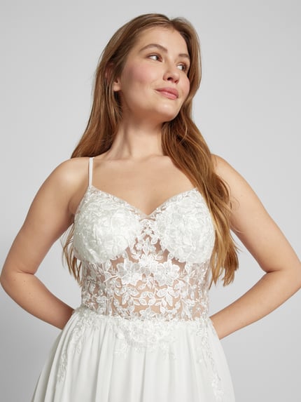 LUXUAR FASHION Bruidsjurk met kralen Offwhite - 3