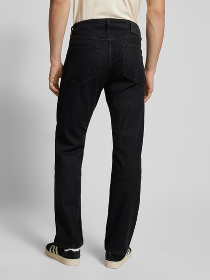 Calvin Klein Jeans Jeansy o kroju straight fit z detalem z logo Czarny 5